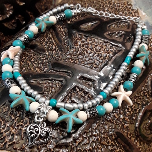 C2 NEW  Heart Song Nautical Anklet - Picture 3 of 4